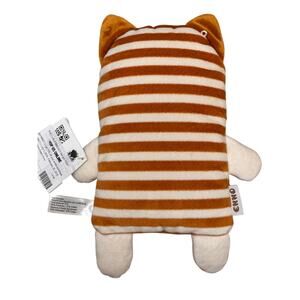 Worry Eaters ENNO Plush Striped Orange White Zip Mouth Large